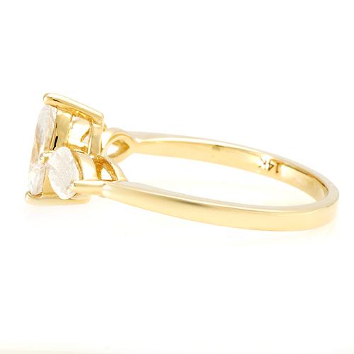 GENUINE 1.23CT NATURAL DIAMOND RING IN SOLID 14K GOLD